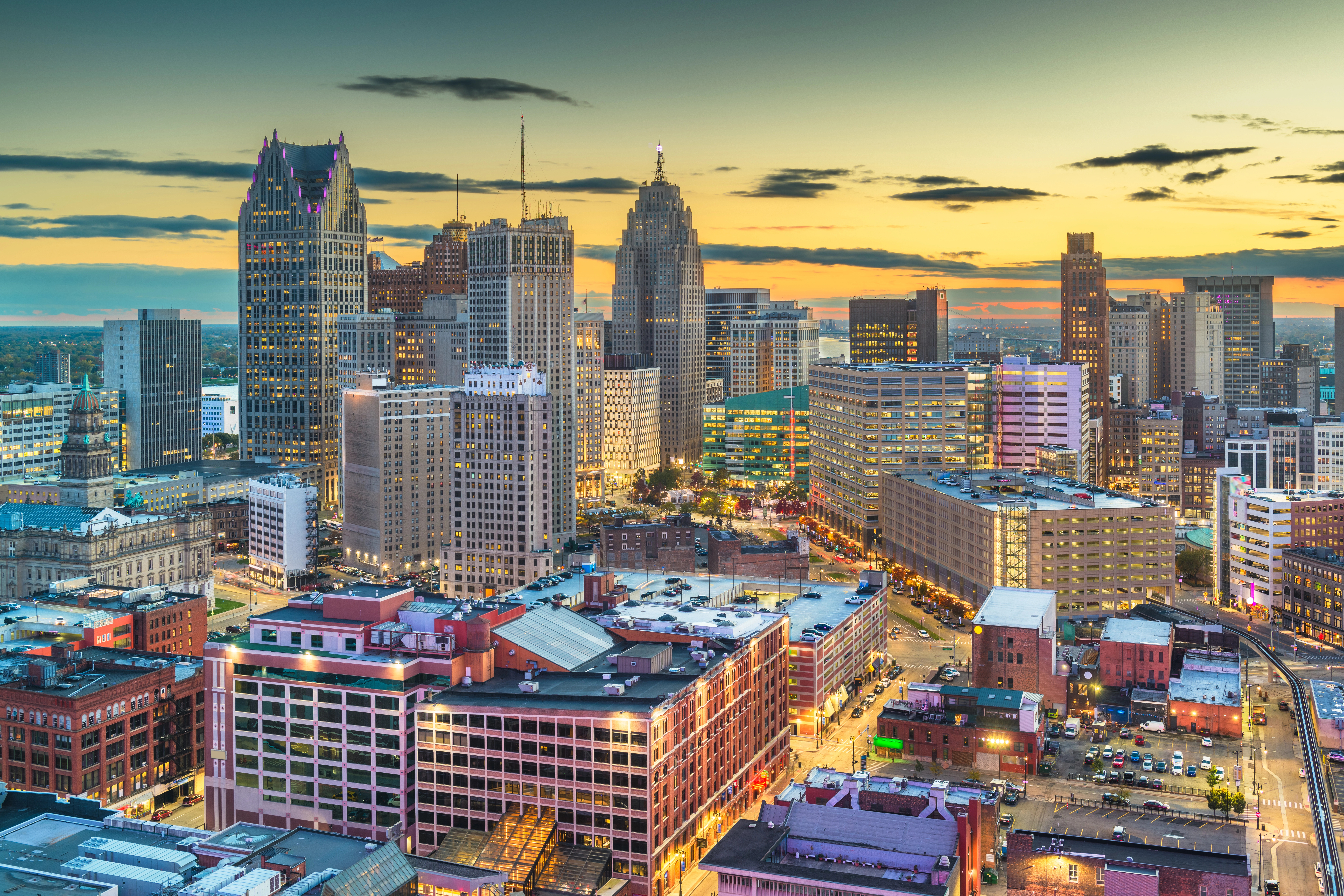 Detroit MI Skyline