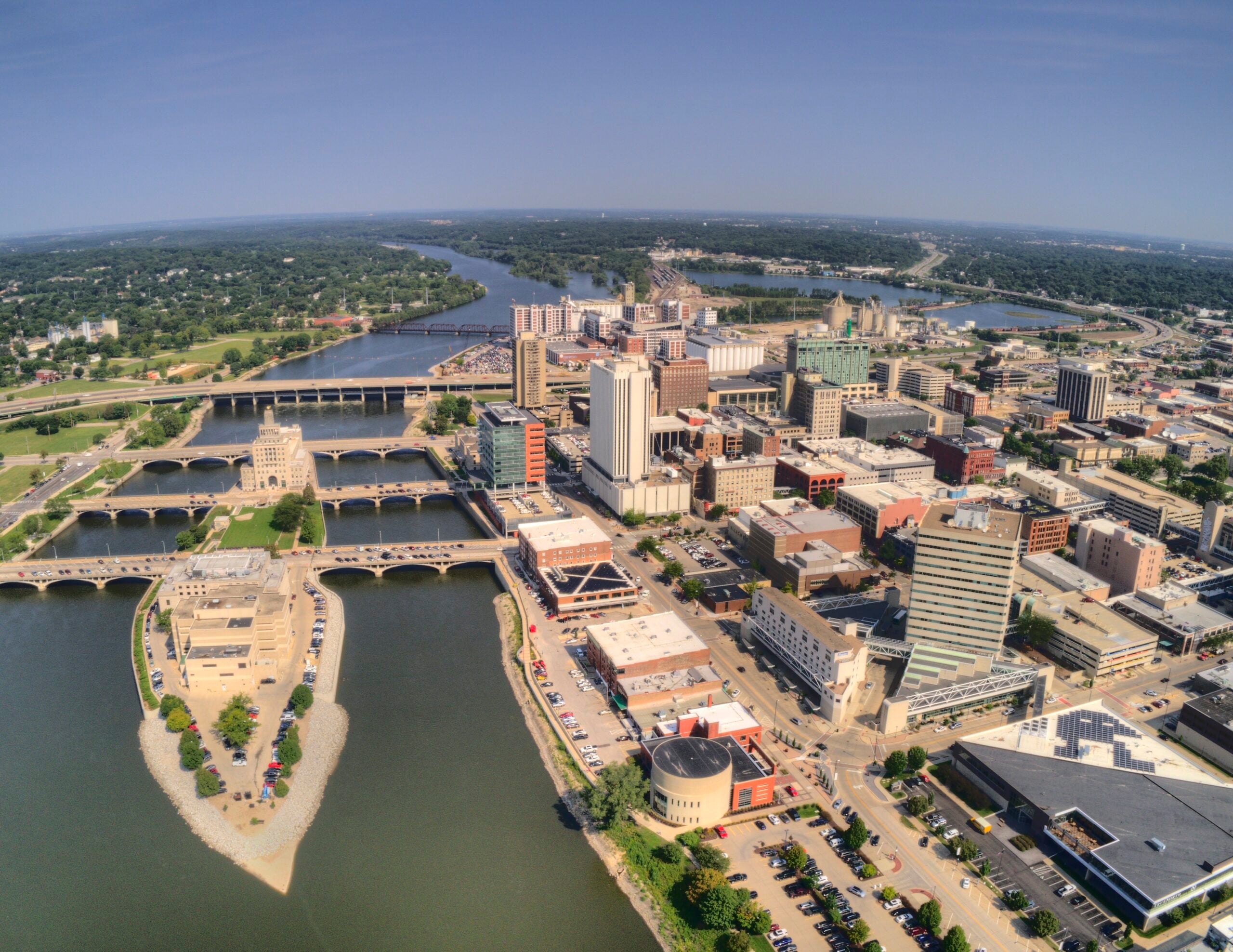 Cedar Rapids IA Aerial View